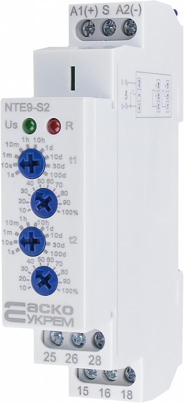 Реле часу Аско NTE9-S2 16А 12-240В AC/DC 1с-100днів (A0010240008) - фото 3