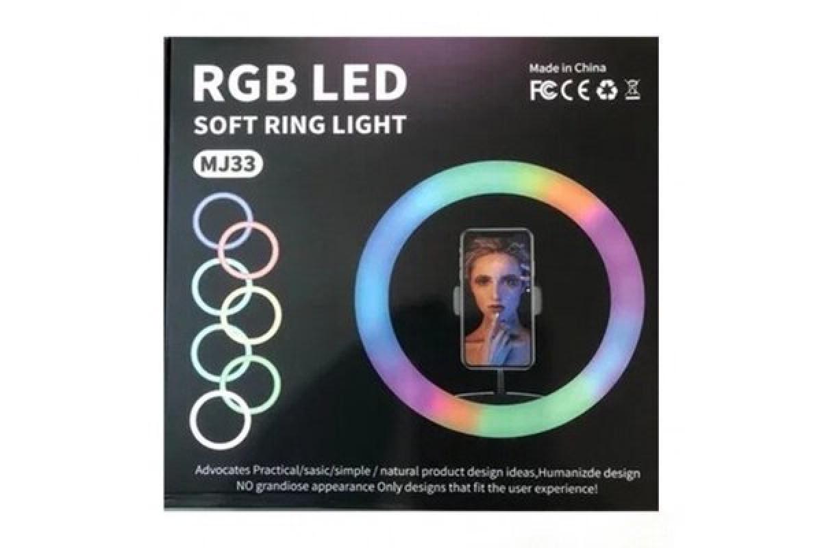 Кольцевая лампа LED RGB MJ33 с 1 креплением с управлением на проводе 33 см (29-14-14638) - фото 4