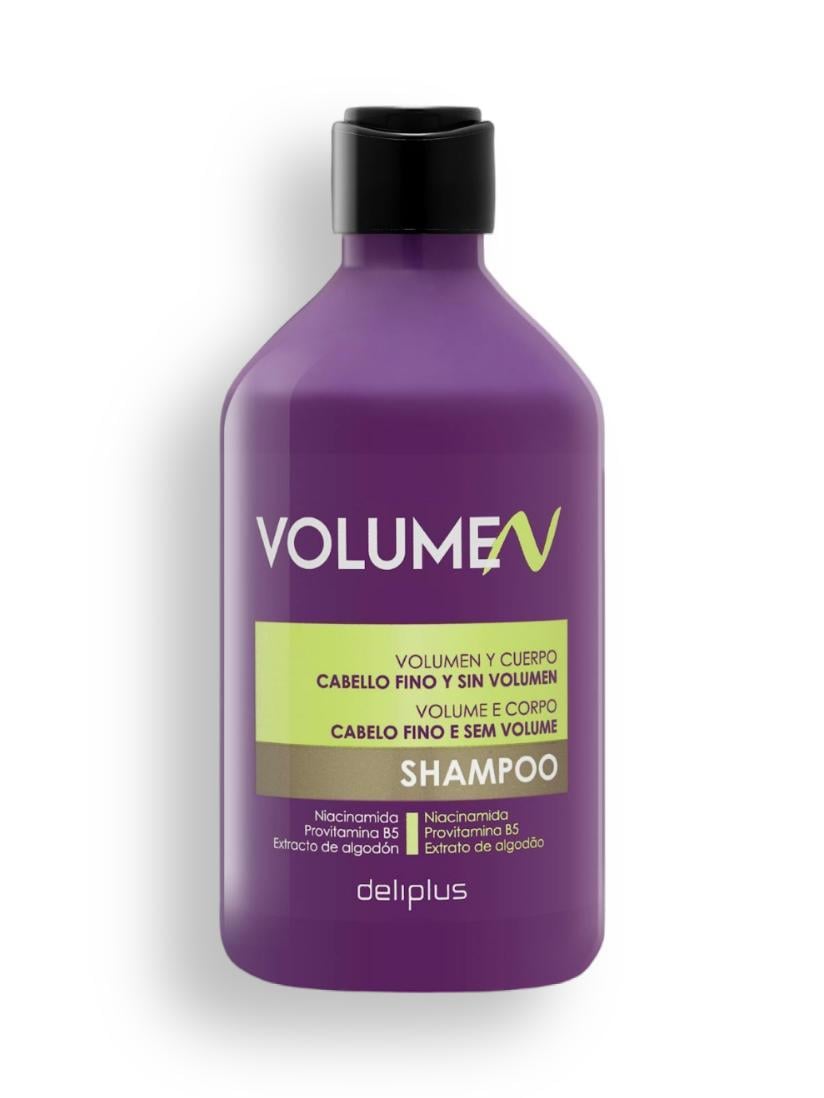 Шампунь для объема Deliplus Volume с ниацинамидом провитамином В5 и экстрактом хлопка для тонких волос 400 мл (023224)