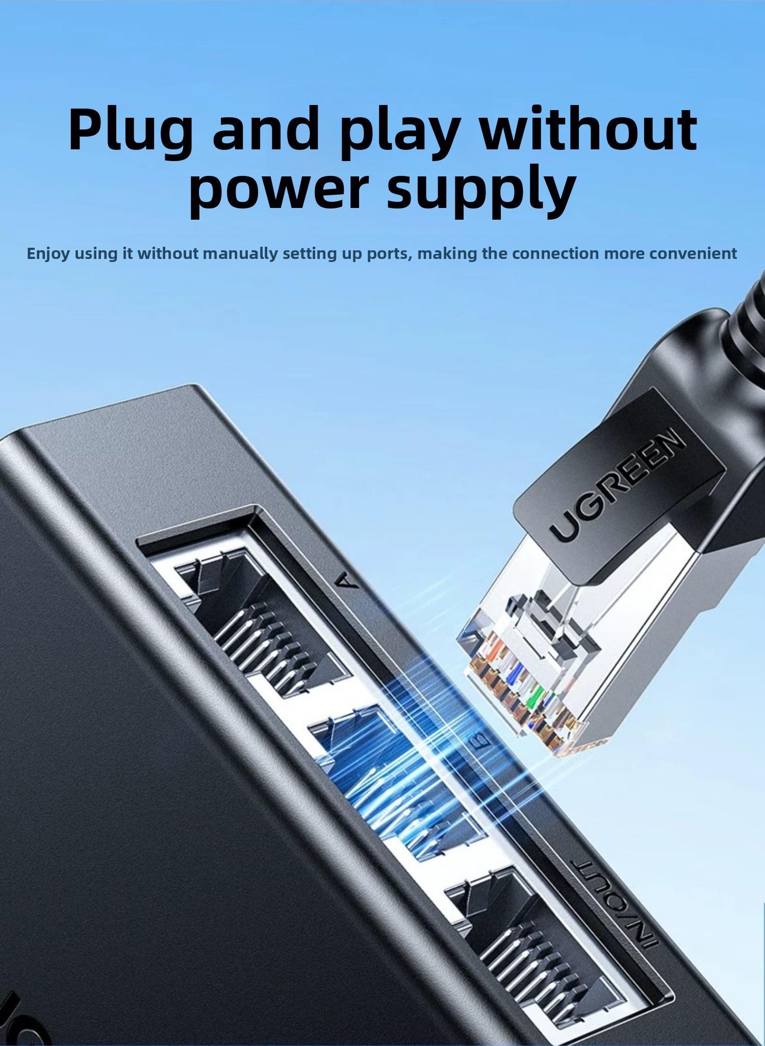 Перемикач мережевий Ugreen 2x1/1x2 1000 мбіт/с 3 порти Чорний (55472) - фото 14 Перемикач мережевий Ugreen 2x1/1x2 1000 мбіт/с 3 порти Чорний (55472) - фото 14