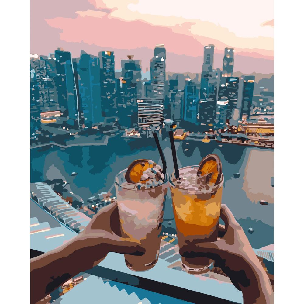 Картина по номерам Strateg Премиум На отдыхе 40x50 см (GS210)