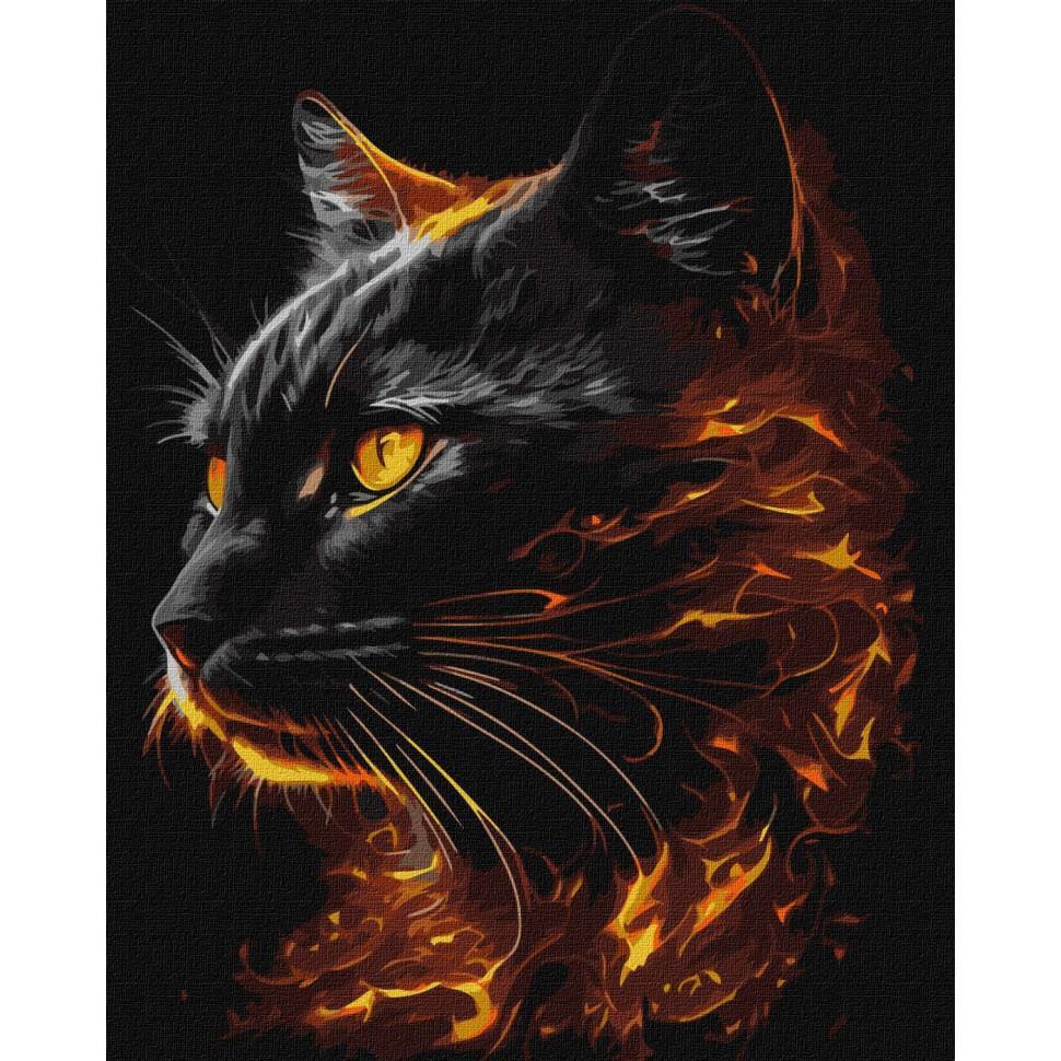 Картина за номерами Ideyka Вогняна краса 40x50 см з фарбами металік extra (KHO6516)