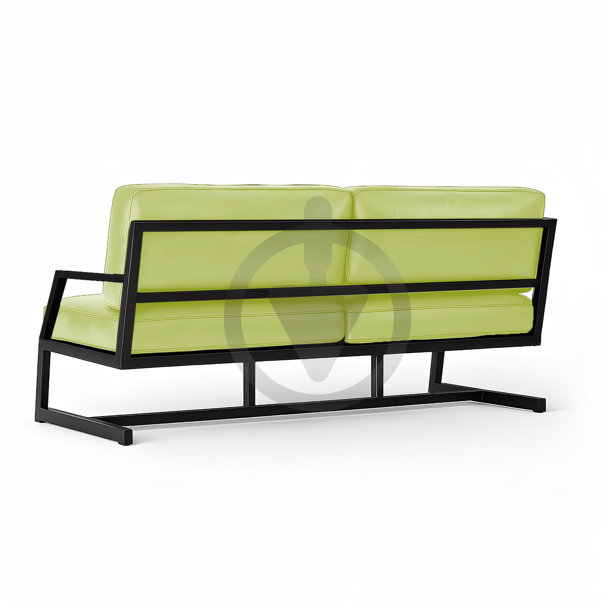 Диван металлический AVVS Атлас с подлокотниками лофт велюр 126 см Салатовый - фото 3 Диван металлический AVVS Атлас с подлокотниками лофт велюр 126 см Салатовый - фото 3