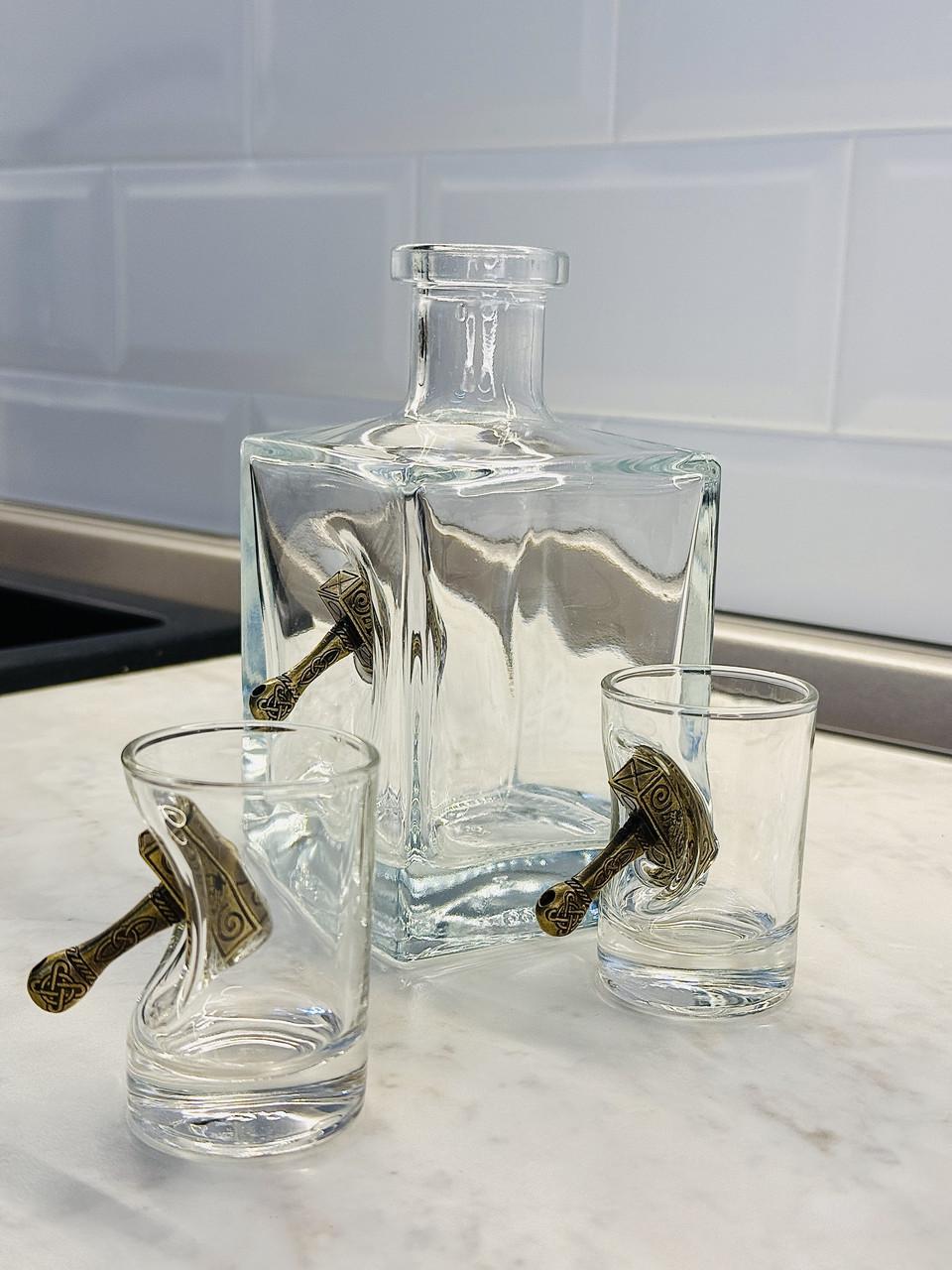 Набір Gorillas BBQ Кум Молот графін і 2 чарки (GL8) - фото 6