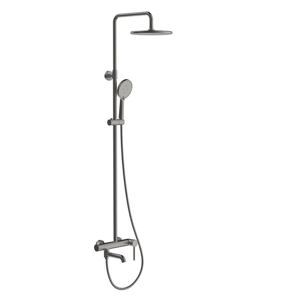 Душевая система с тропическим душем и поворотным изливом на ванну Gappo Gungrey Графитовый (1046764)