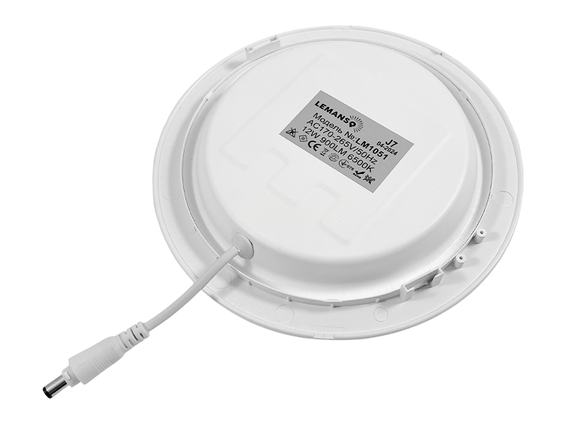 Світильник світлодіодний Lemanso LM1051 Downlight Комфорт 12W 900Lm 6500K круглий (8607) - фото 2