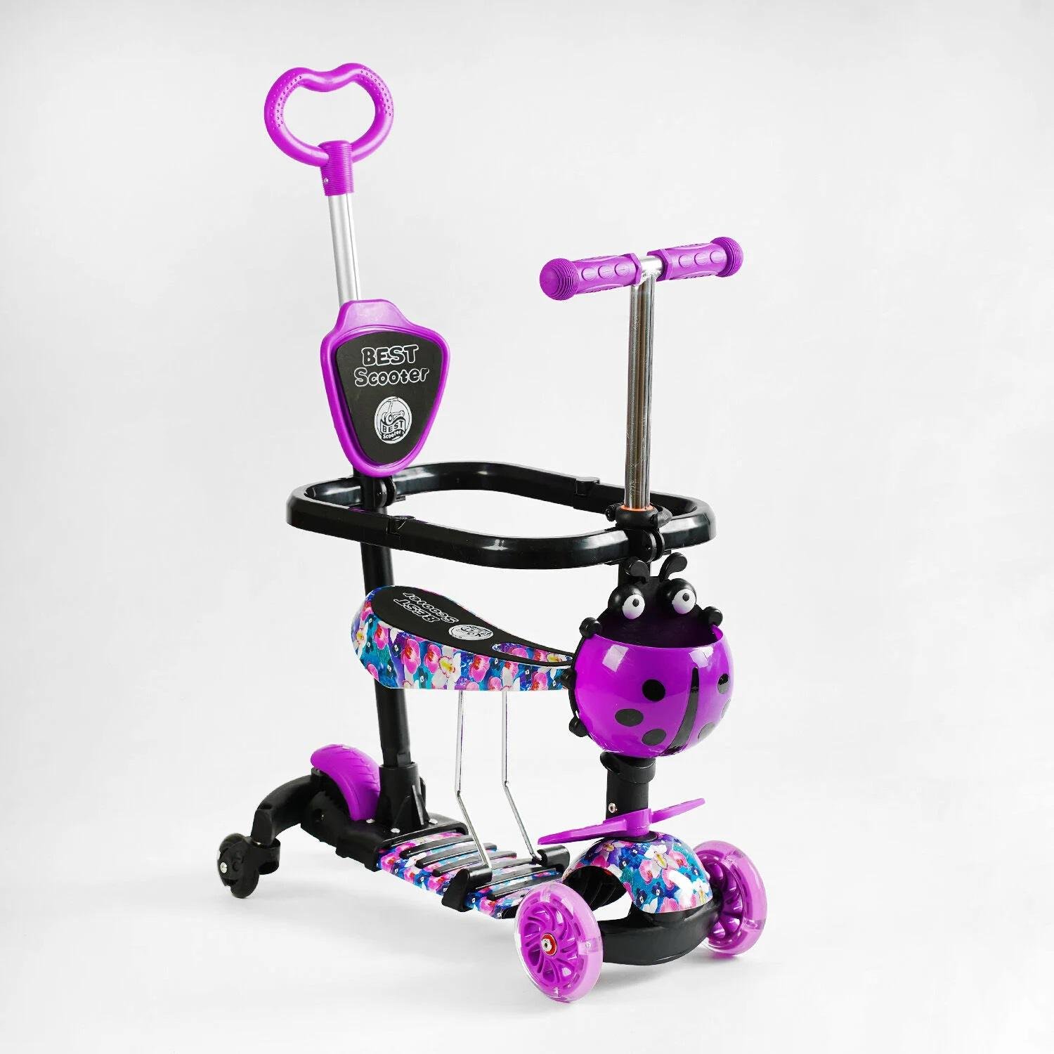 Самокат Best Scooter LS-25855 с подсветкой Фиолетовый (LS-25855)