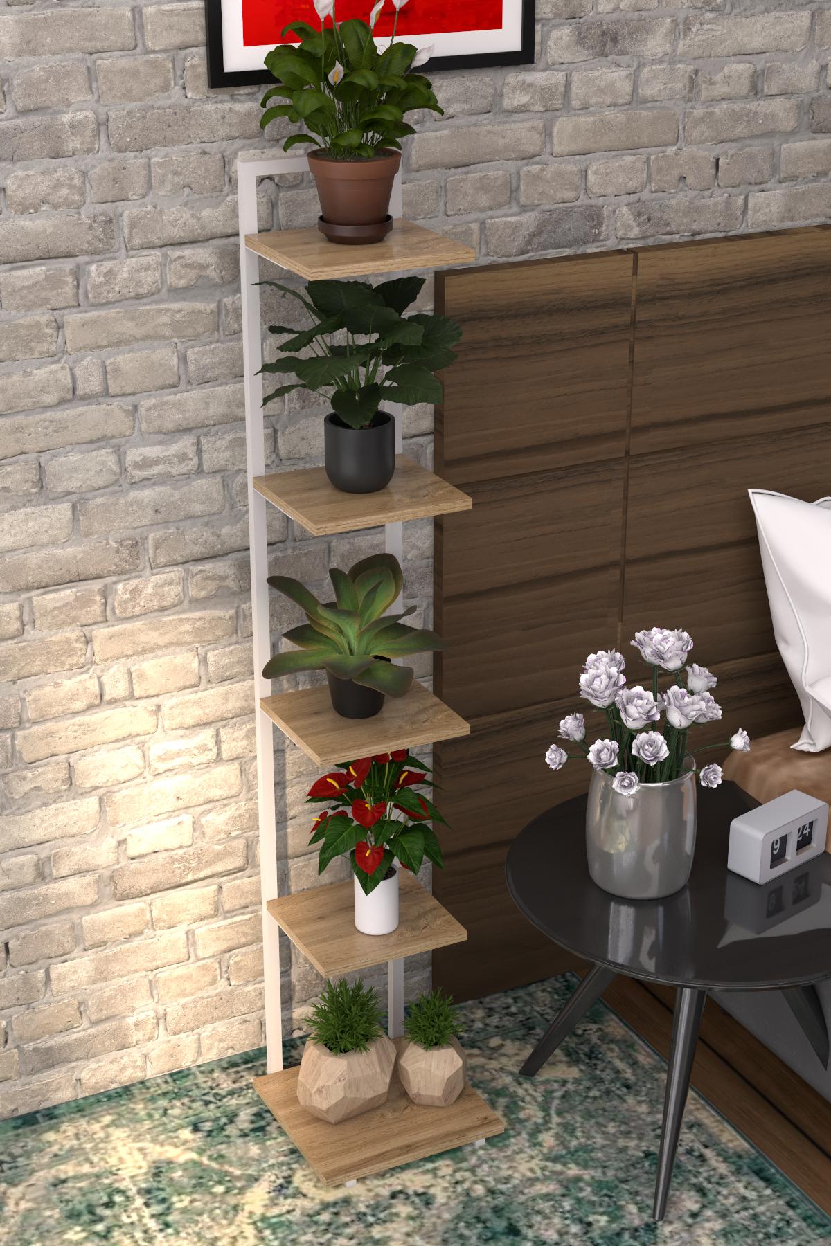 Подставка для цветов EcoLoft Лофт Лима DSP-1218 Дуб аппалачи белый (26766254)