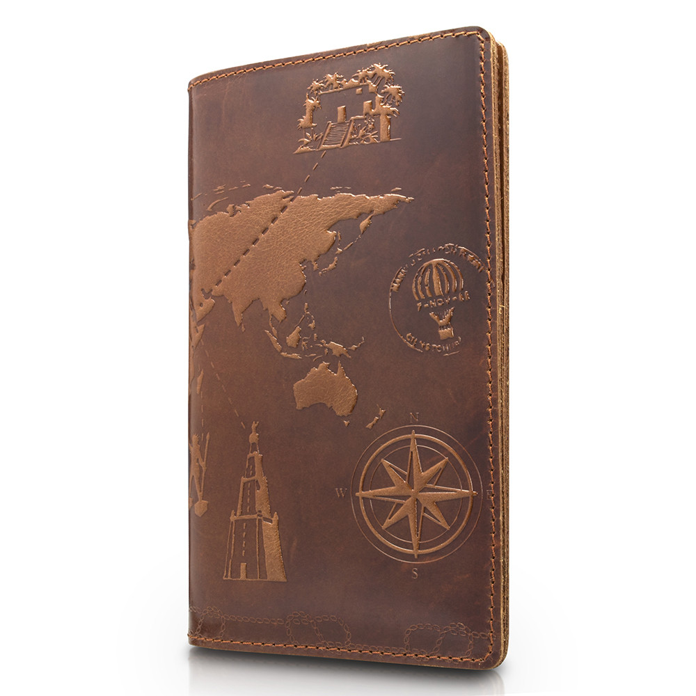 Портмоне 7 Wonders of The World из натуральной кожи и художественным тиснением Янтарный (PB-01-C18-1148-T002)
