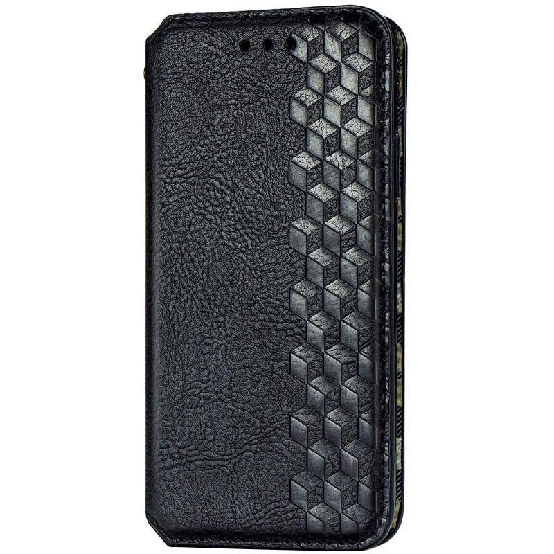 Противоударный кожаный чехол книжка GETMAN Cubic (PU) для Xiaomi Redmi Note 9s / Note 9 Pro / Note 9 Pro Max Черный