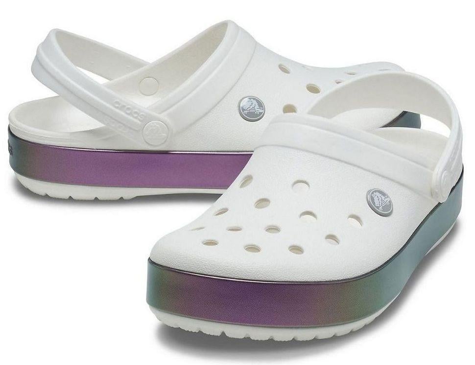 Сабо чоловічі Crocs Crocband Iridescent Band Clog р. 40-41 Білий (10567)