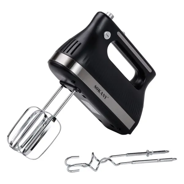 Миксер Sokany SK-6632 с насадками из нержавеющей стали 300 Вт Черный (149-107-SK-6632)