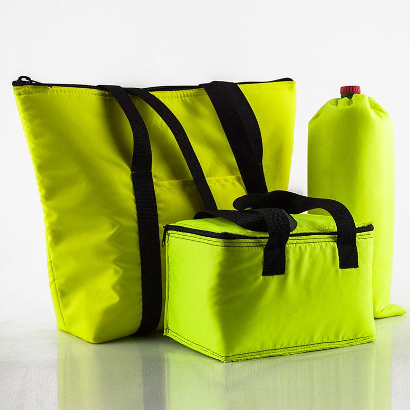 Комплект термосумок Light House пляжна 22 л + ланч бег 5,5 л + чохол для пляшки 2 л Салатовий