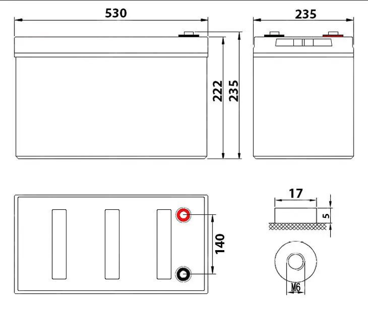 Батарея гелевая NPP NPG200-12 аккумуляторная 12V 200Ah - фото 3