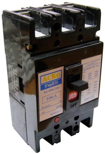 Автоматический выключатель Аско-Укрем ВА-2004/100 3р 100А (57090)