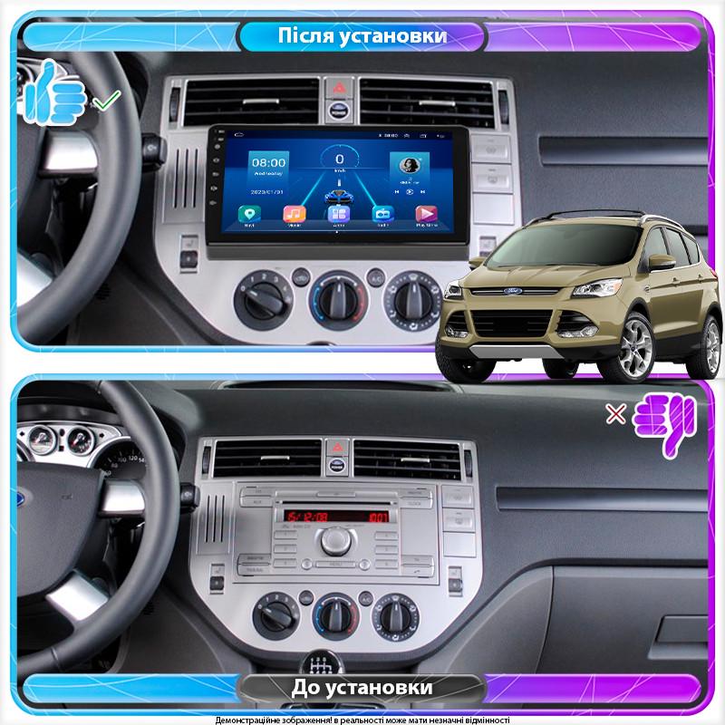 Магнитола штатная Lesko 9" для Ford Kuga I 2008-2013 6/128Gb 4G Wi-Fi GPS Top - фото 4