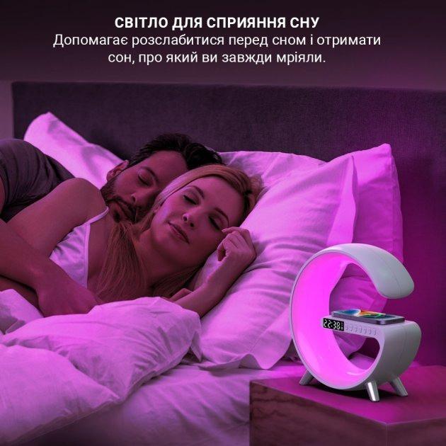 Лампа-ночник настольная с аккумулятором G-Smart G63 RGB 3W Light Sound Machine с беспроводной зарядкой - фото 4