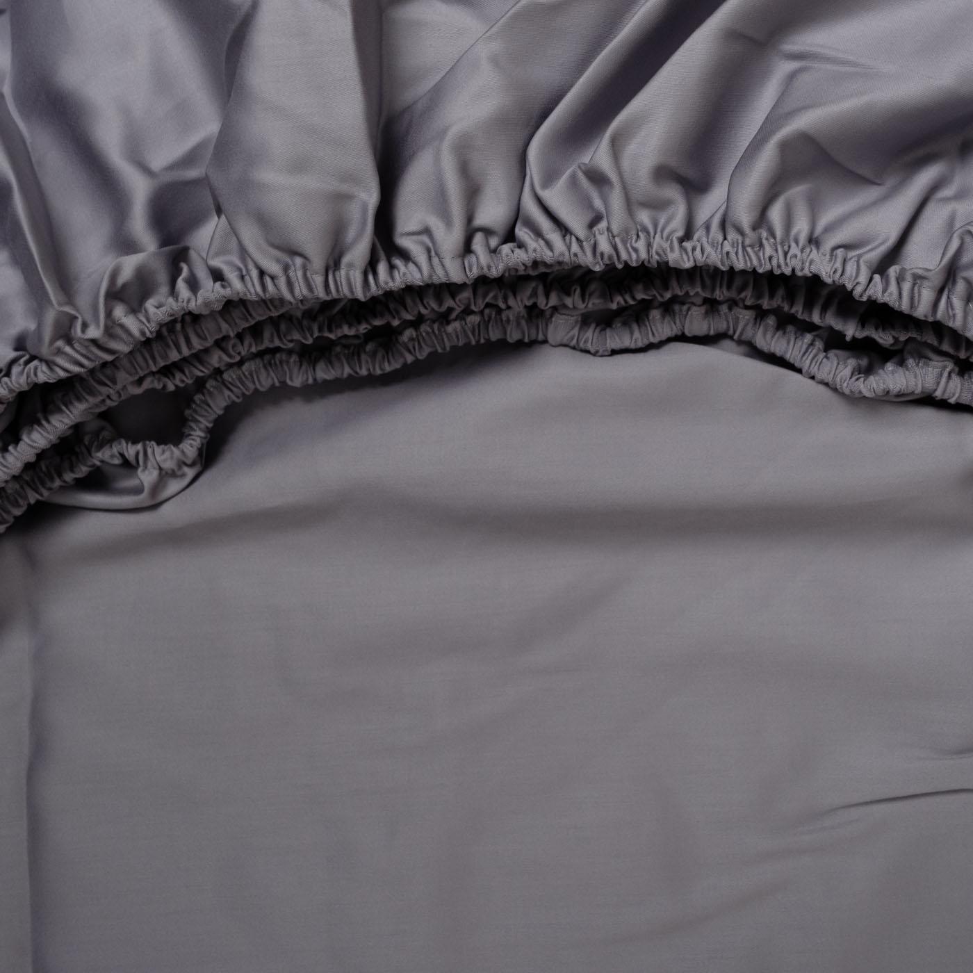 Простынь на резинке двуспальная сатин хлопок 125 г/м2 180х200х25 см Графит (chn-pnr-sa-180-25-graph) - фото 5 Простынь на резинке двуспальная сатин хлопок 125 г/м2 180х200х25 см Графит (chn-pnr-sa-180-25-graph) - фото 5