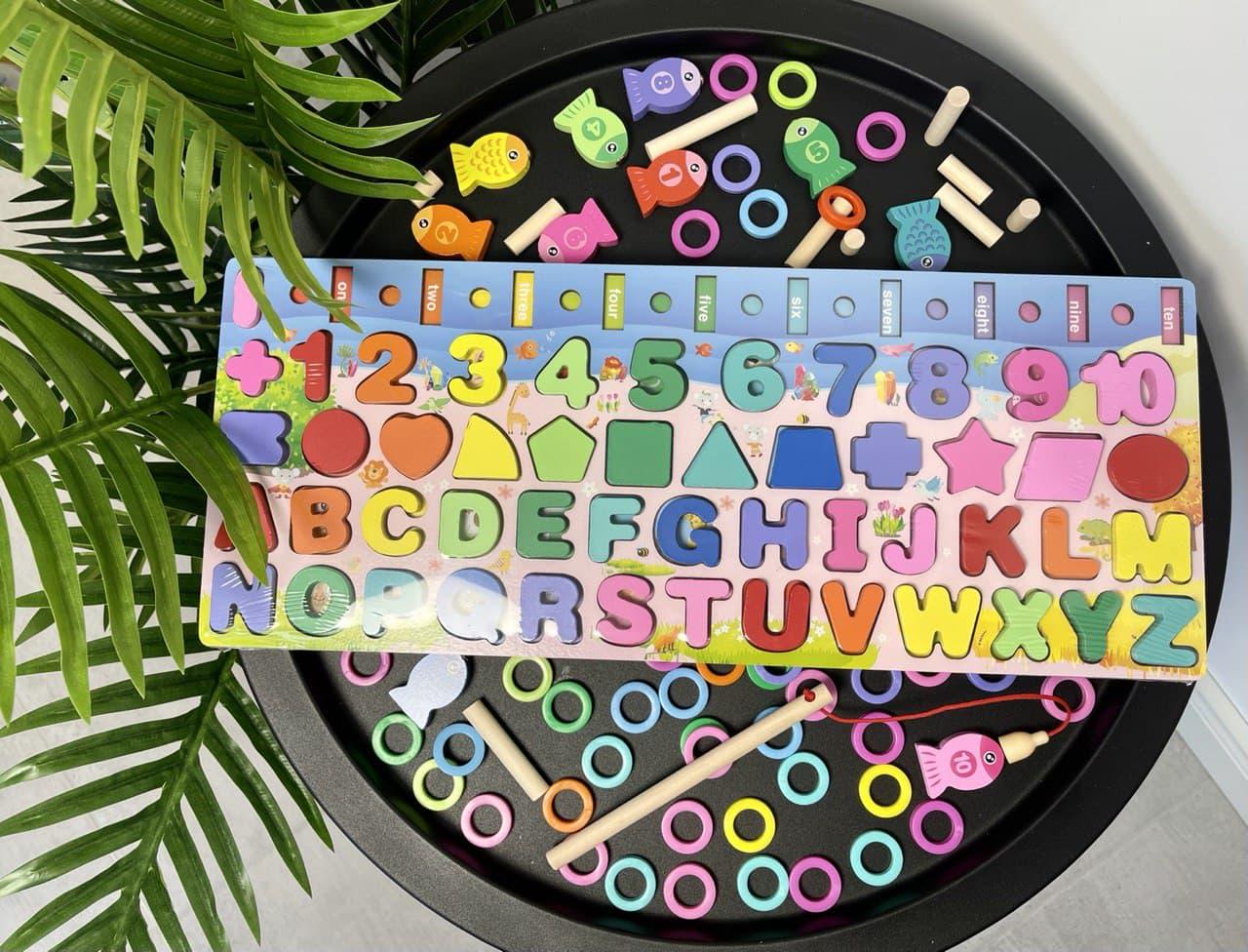 Деревянная развивающая игрушка геометрика Oray рыбалка 5 рядов - фото 4 Деревянная развивающая игрушка геометрика Oray рыбалка 5 рядов - фото 4