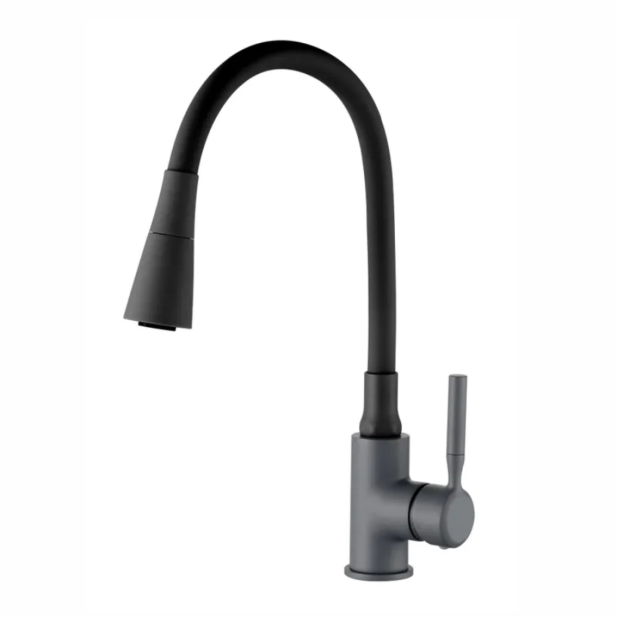 Смеситель для кухни Zerix Atrium-011-T Graphit/Refl Black (ZX6106)