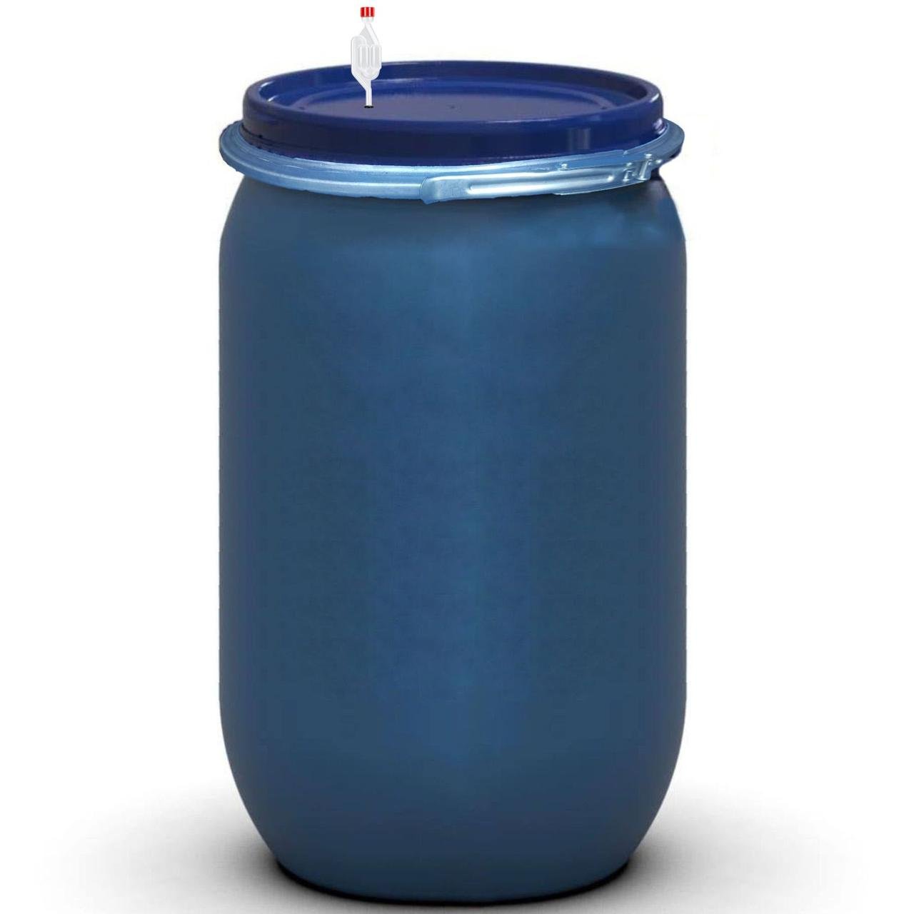 Бочка для брожения Litolan герметична с гидрозатвором S и металлическим хомутом 230 л (270311М)