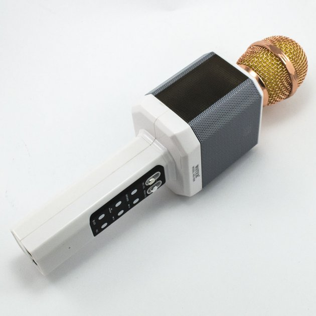 Микрофон-караоке беспроводной WSTER WS-1828 с возможностью смены голоса 1800 mAh White (ML-04642) - фото 3