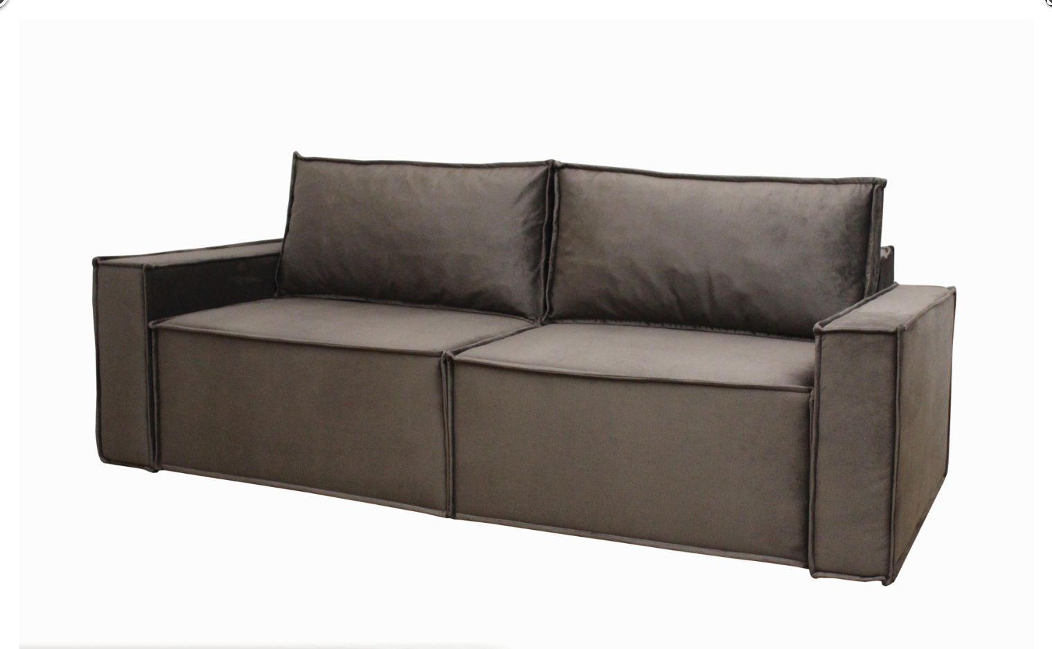 Диван Милтон 2 Диван Плюс еврокнижка 235х103 см спальное место 1950х1450 мм Шоколад (30642009)