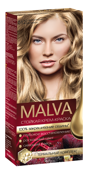 Фарба для волосся Malva Hair Color 012 Світло-русявий (101294) - фото 1