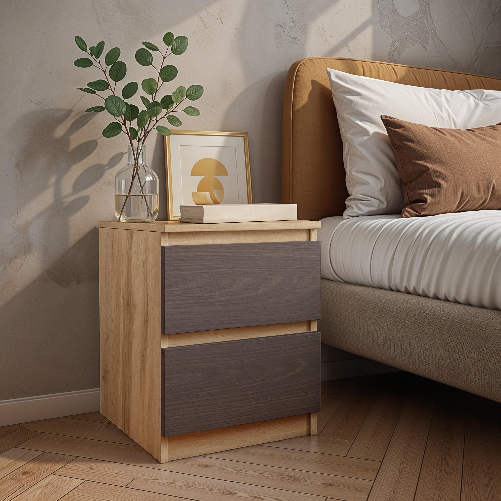 Тумба приліжкова FT-225 400х400х530 мм Дуб Аппалачі/Венге Магія - фото 1 Тумба приліжкова FT-225 400х400х530 мм Дуб Аппалачі/Венге Магія - фото 1