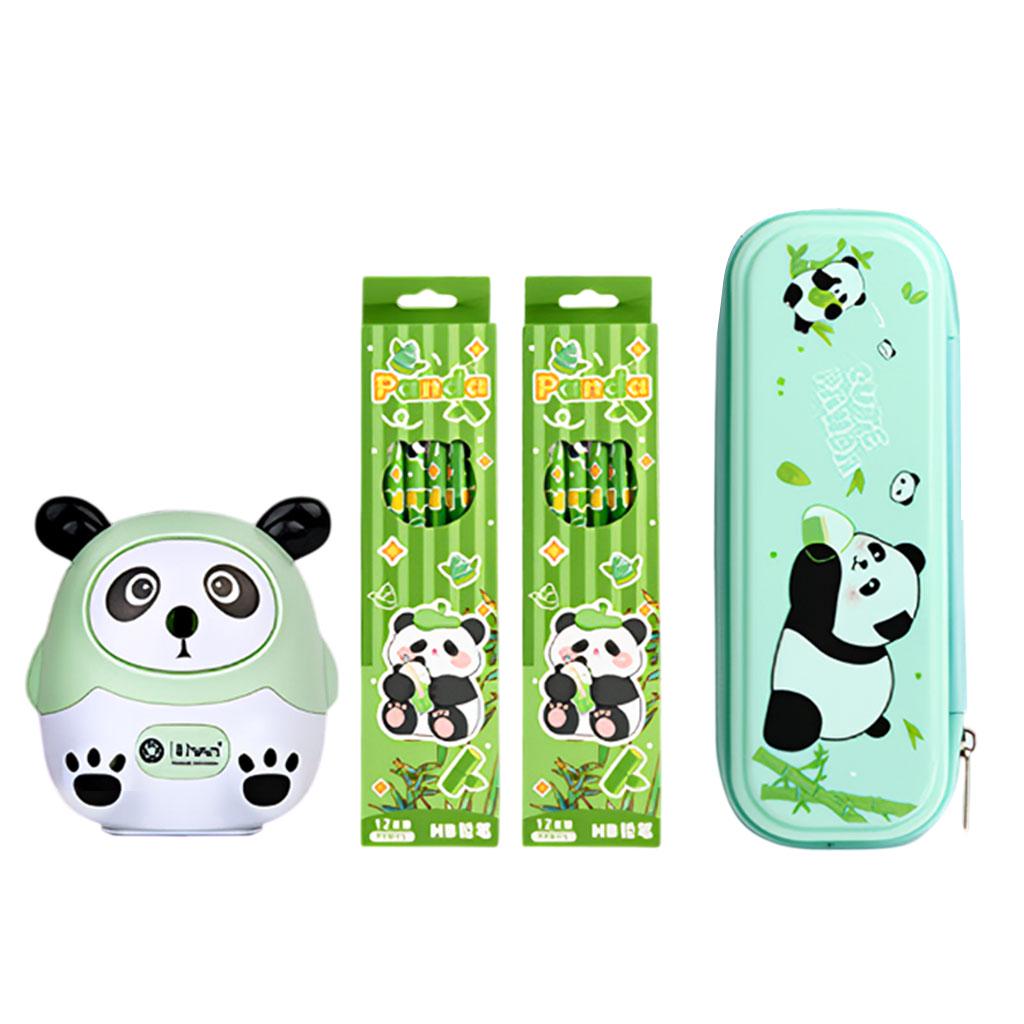 Набір канцелярії в чемодані Панда 55в1 Зелений - фото 4 Набір канцелярії в чемодані Панда 55в1 Зелений - фото 4