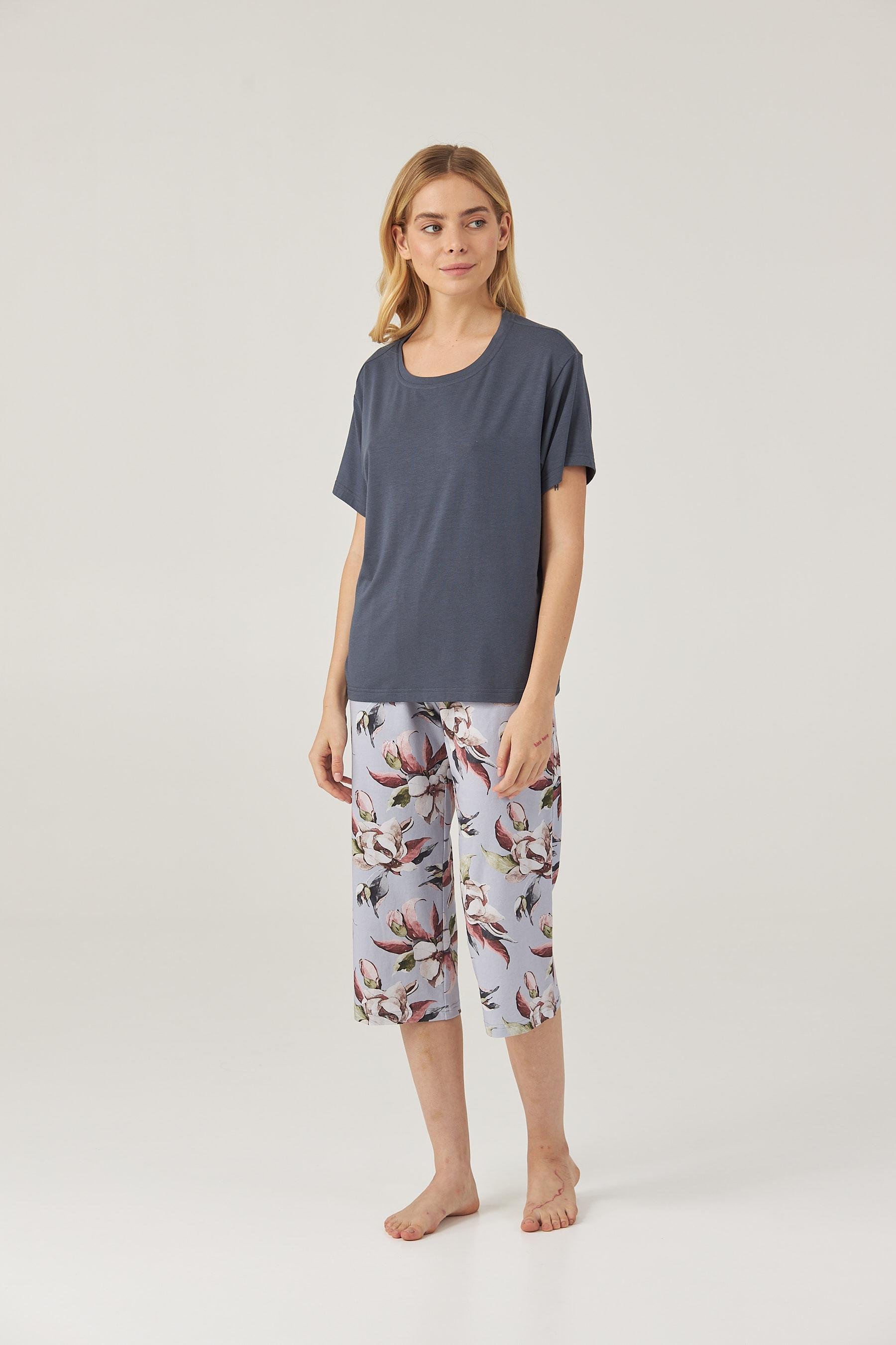 Пижама женская Ellen Magnolia LPM 2990/09/01 S Серо-сиреневый