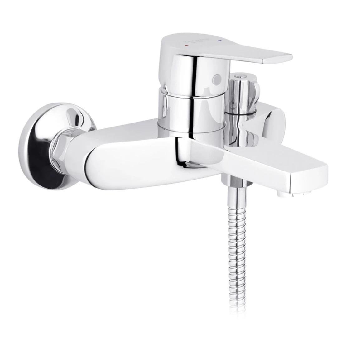 Смеситель для ванны Kroner KRP Enzo C060 с душевым гарнитуром Хром (CV023606)