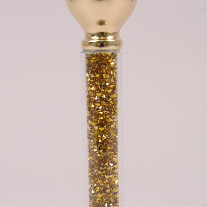 Підсвічник металевий Flora 30,5 см Золотий (36752) - фото 4