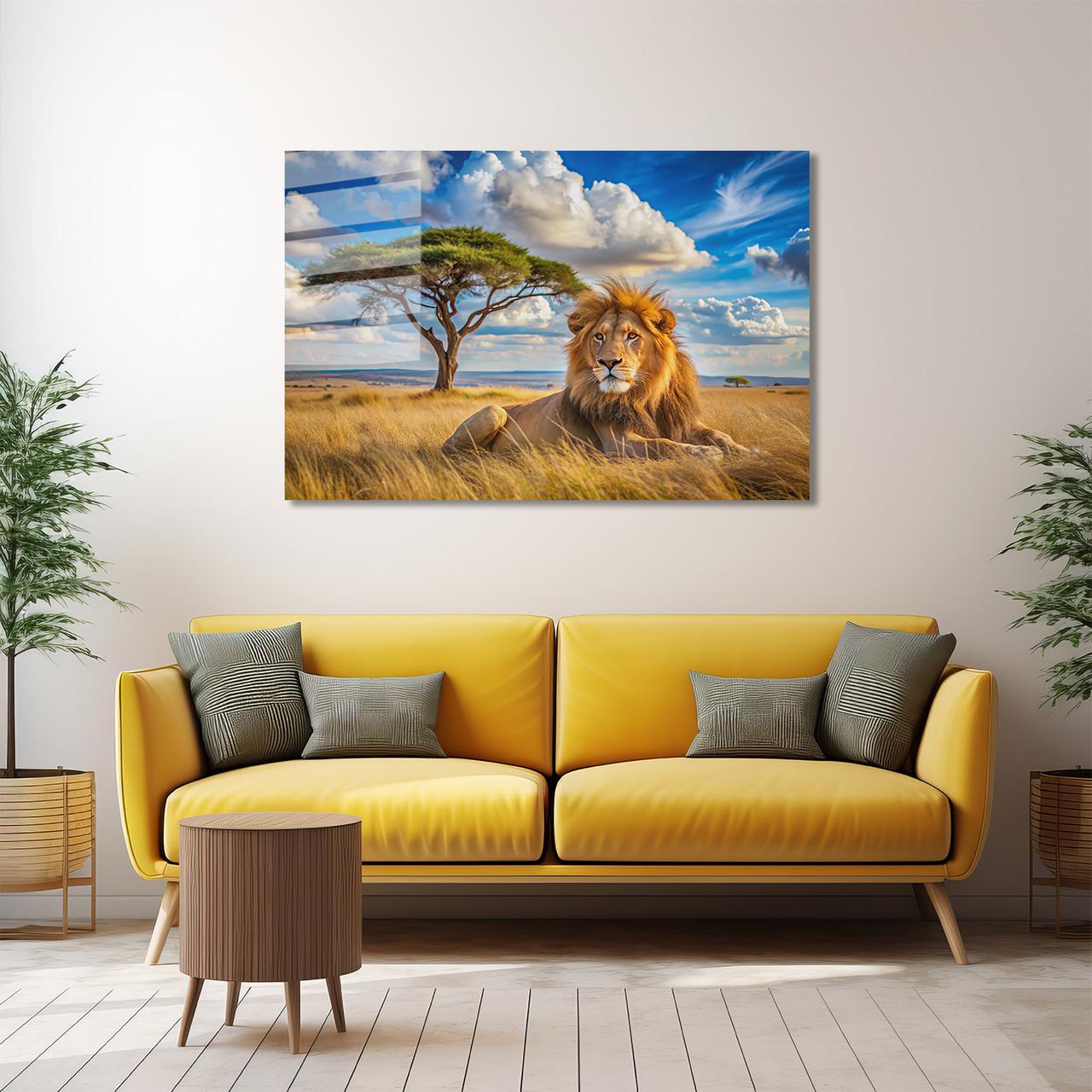 Картина на стекле NovellaPrint Король саванны 60х40 см (416.1)