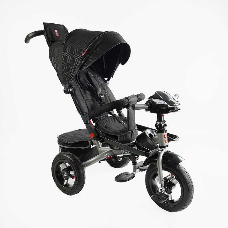 Велосипед детский Best Trike поворотное сиденье/складной руль/колеса с прорезиненным PU/корзина Black (164865)