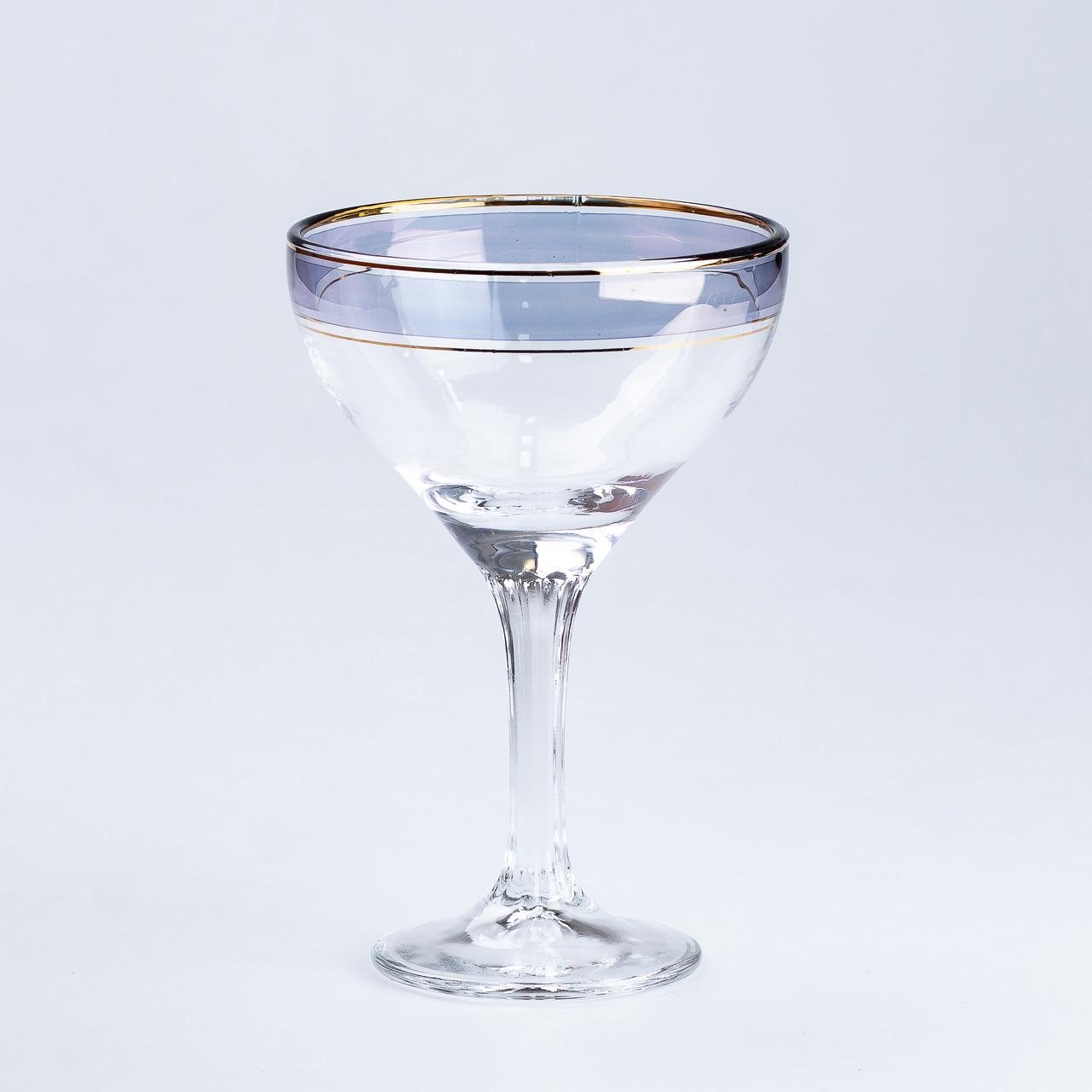 Келихи для коктейлів з облямівкою 290 мл 2 шт. Синій - фото 3