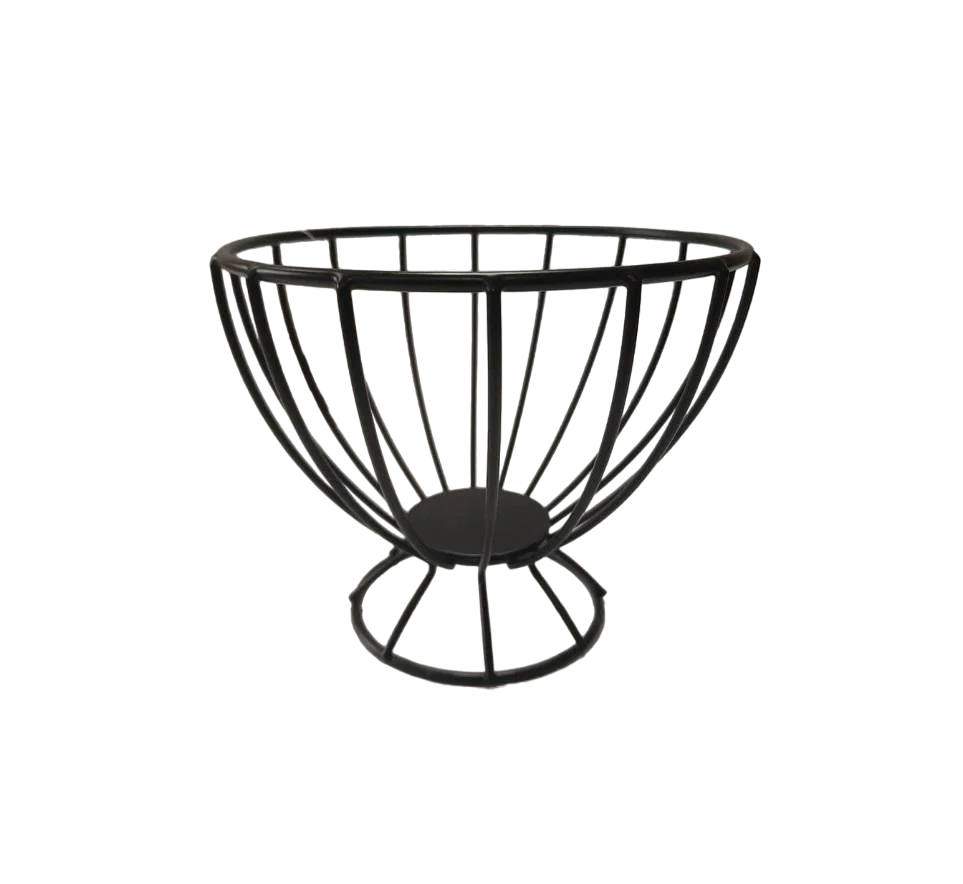 Фруктовница металлическая Dynasty 8,5х15 см Черный