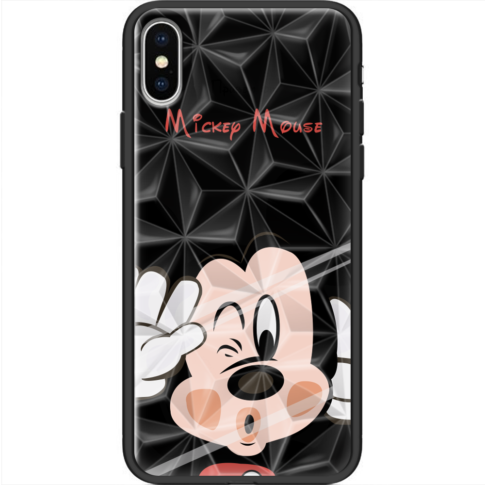 Чехол Boxface iPhone XS Mister M Черный силикон с призмой (35413-cc58-38331)