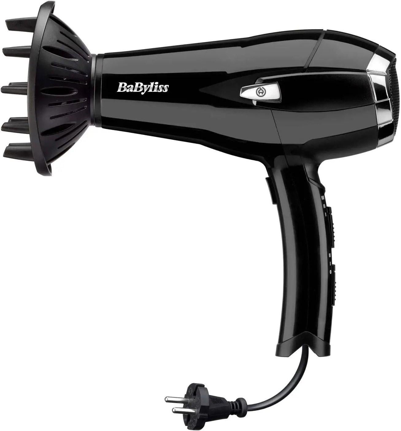 Фен для волос BaByliss 2000 Вт Черный (D374DE)