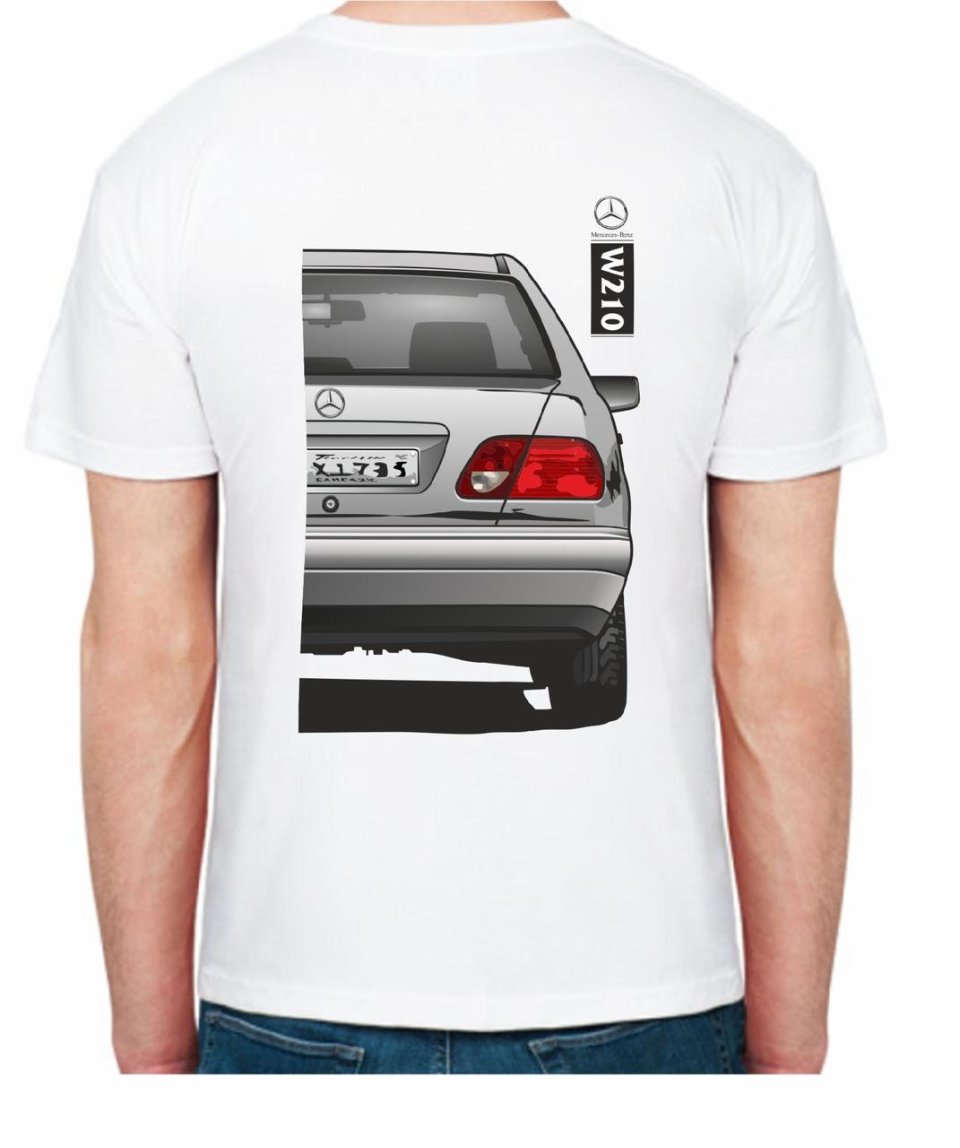 Футболка чоловіча Avtolife Mercedes-Benz W210 Stock FR 107211 M Білий (2494944276) - фото 2 Футболка чоловіча Avtolife Mercedes-Benz W210 Stock FR 107211 M Білий (2494944276) - фото 2