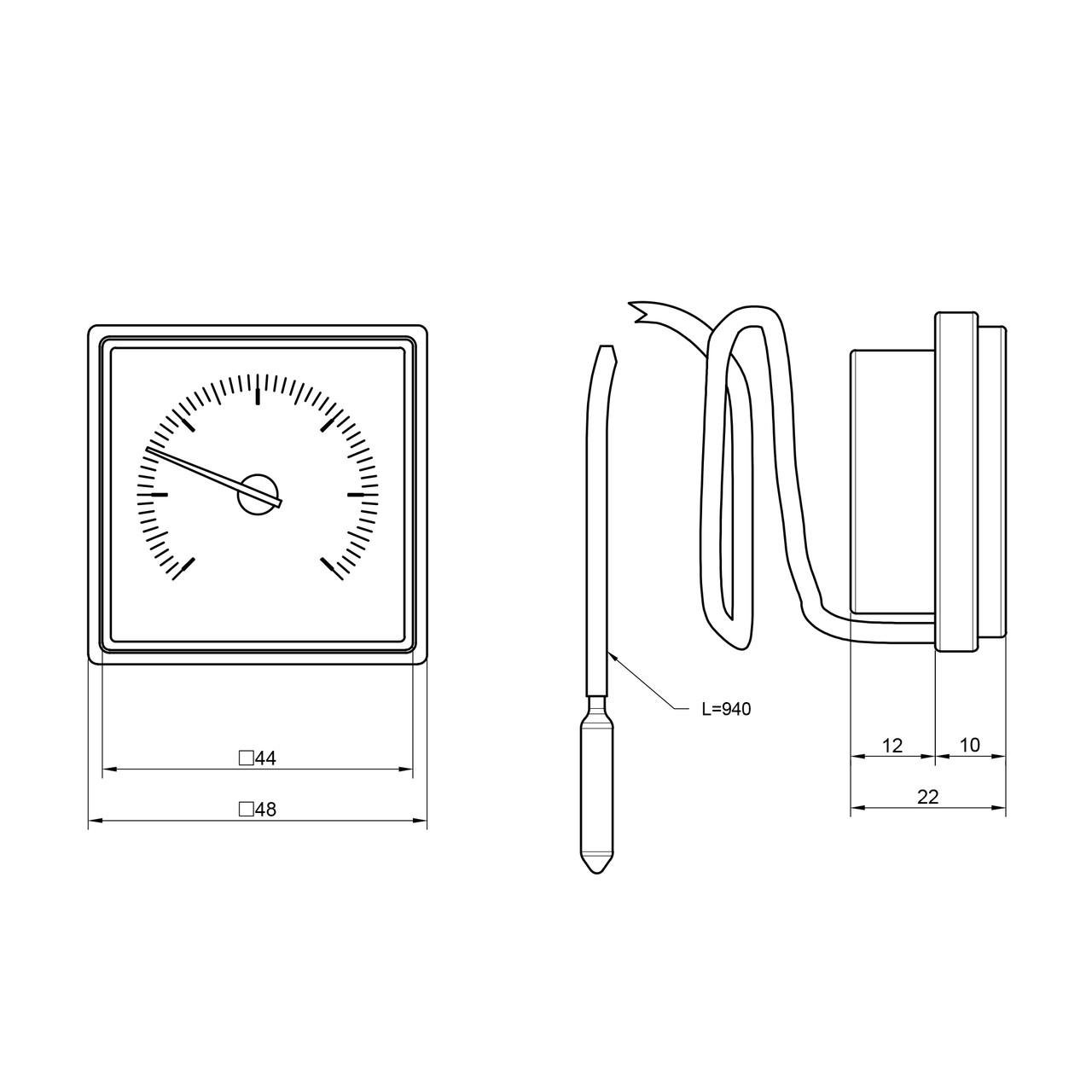 Термометр капиллярный SD Plus 48х48 мм (ST000011454) - фото 2 Термометр капиллярный SD Plus 48х48 мм (ST000011454) - фото 2