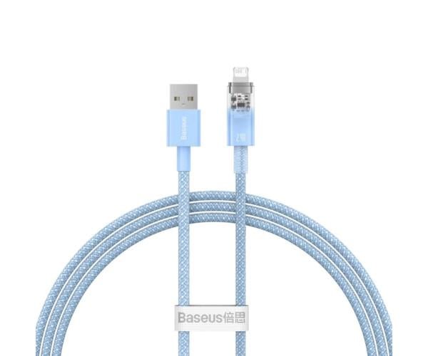 Кабель BASEUS Explorer Series Fast Charging with Smart Temperature Control USB to Lightning 2,4A 1 м Blue