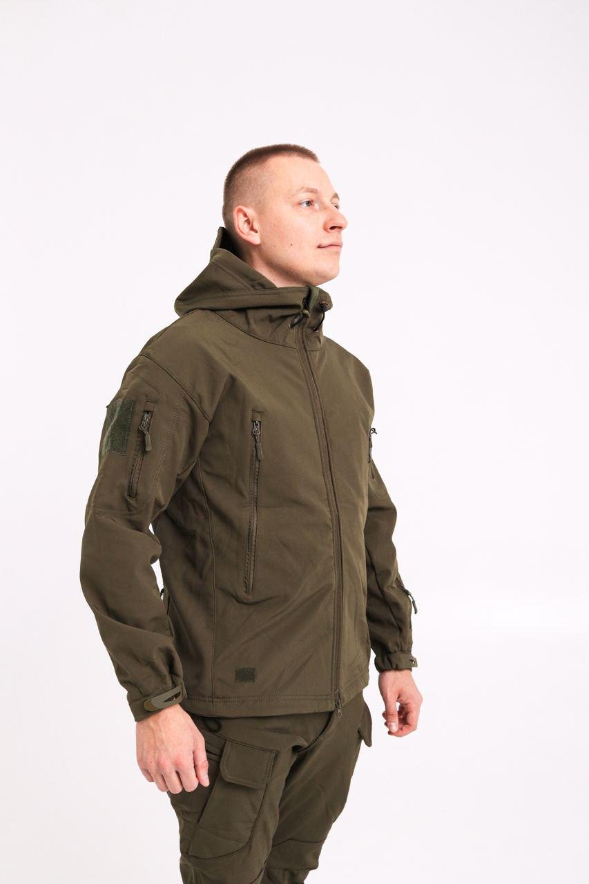 Куртка мужская демисезонная Soft Shell 3XL Олива (13125155)