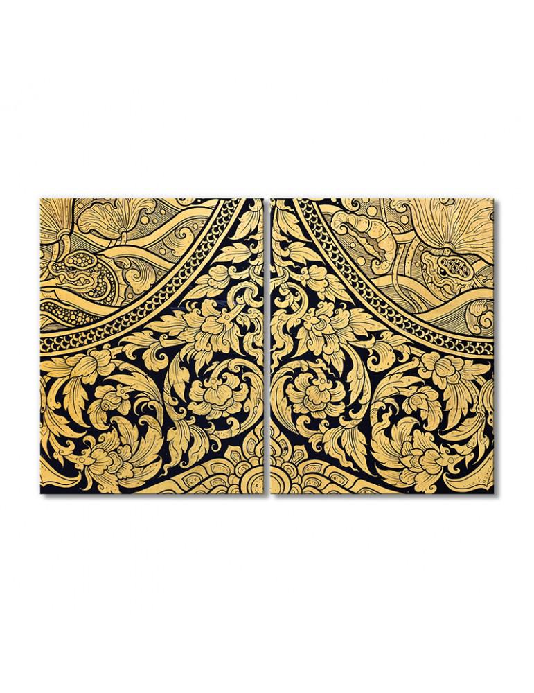 Картина модульная Позолоченный узор 2 модуля 30х45 см