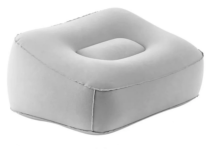 Подушка під ноги для дому та дороги надувна Сірий