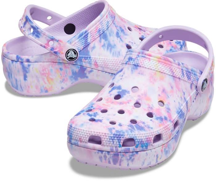 Сабо Crocs Platform Tie-Dye Graphic р. W10/EUR 41-42 Lavender/Multi (8007044)