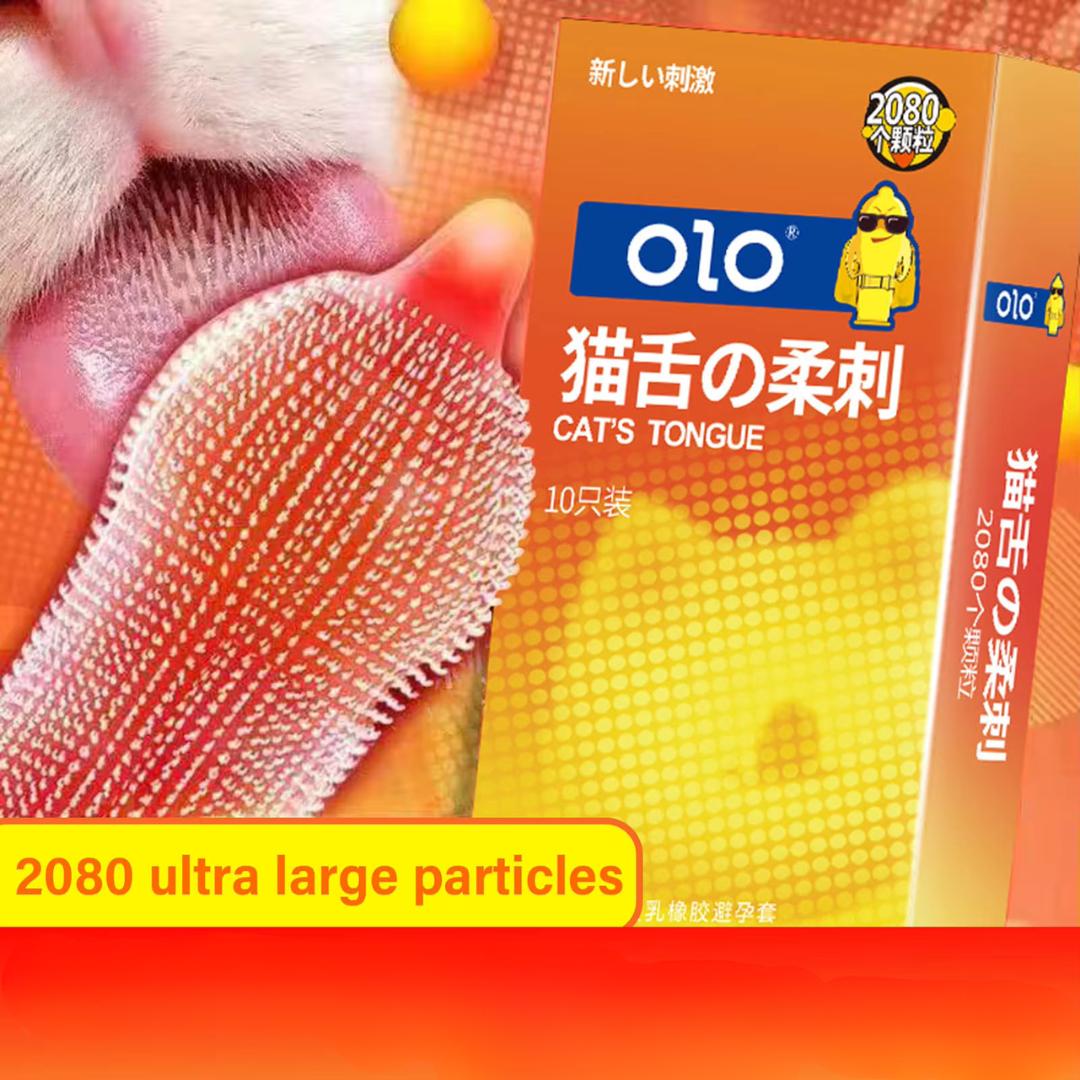 Презервативы с пузырьками OLO и эффектом шершавого языка 10 шт. (OLO206684) - фото 3
