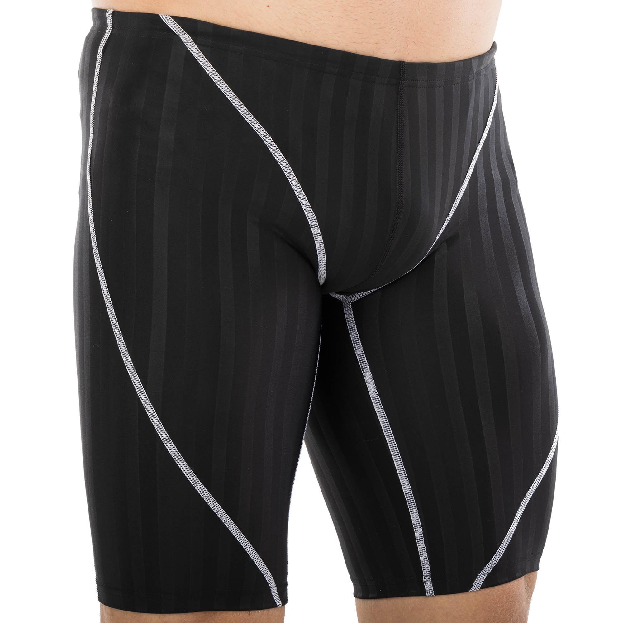 Плавки боксери чоловічі для плавання YINGFA 9102 XL Чорний/Сірий (9102_Черный-серый_XL_(165-170) - фото 3