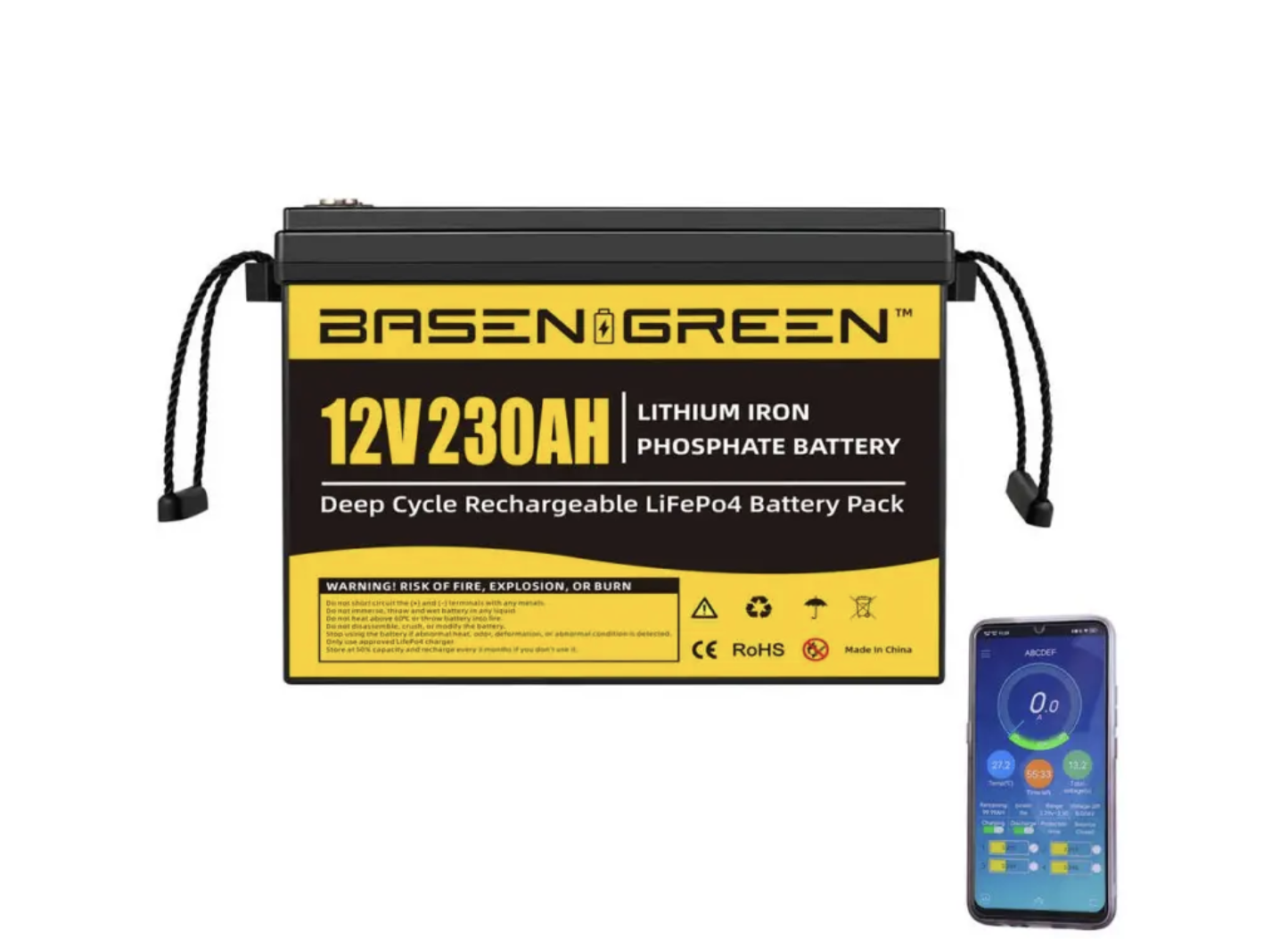 Акумулятор Basen Green 12,8 v 230 Ah 2944Втч LiFePO4 (BG12230)