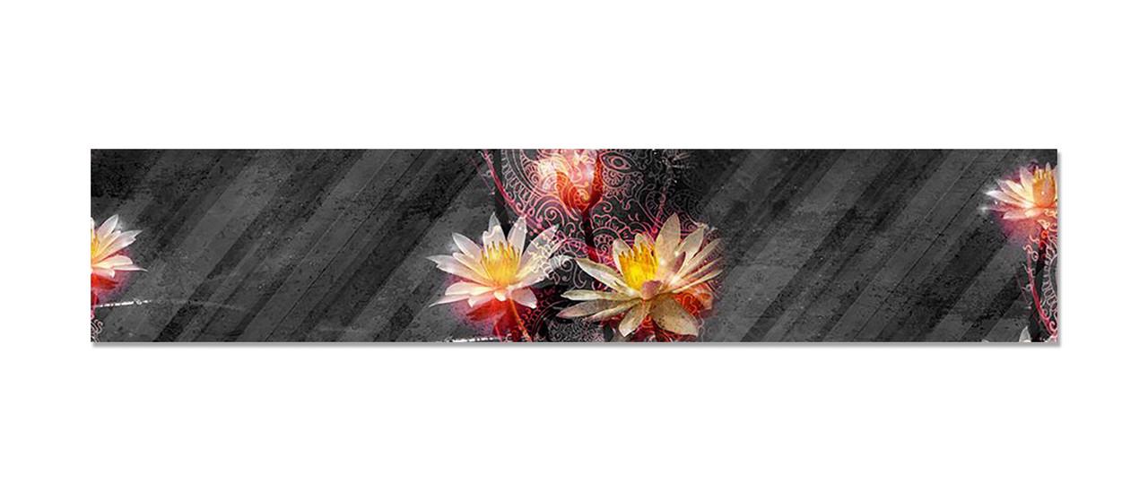 Наклейка виниловая на кухню Zatarga Лотос на Бетоне 600х3000 мм (1289776646)